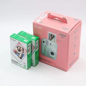 【instax mini フィルム 2箱付】FUJIFILM instax mini12 チェキ カメラ ミントグリーン 【送料込み・即日発送】