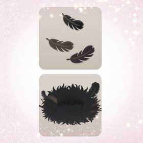 舞い落ちる羽毛・黒/黒翼の巣セット | リヴリーアイランドのアイテム、RMTの販売・買取一覧
