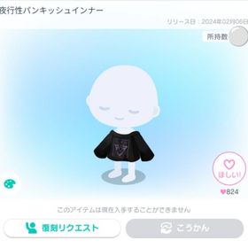 夜行性パンキッシュインナー | ピグパ(ピグパーティ)のアカウントデータ、RMTの販売・買取一覧