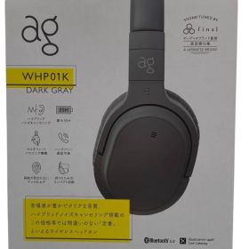 s384【新品未開封】ag WHP01K ノイズキャンセリング ワイヤレスヘッドホン Bluetooth5.0 aptX LL対応 ブラック