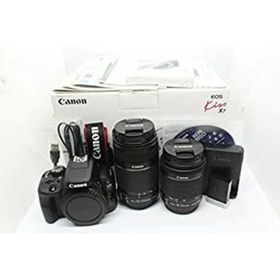 【中古】「非常に良い」Canon デジタル一眼レフカメラ EOS Kiss X7 ダブルズームキット EF-S18-55ｍｍ/EF-S55-250ｍｍ付属 KISSX7-WKIT(デジタル一眼)