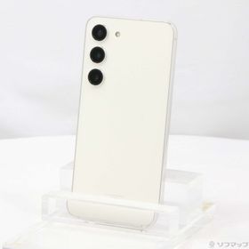 (中古)SAMSUNG Galaxy S23 256GB クリーム SCG19 au SIMフリー(377-ud)