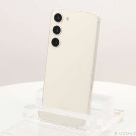 (中古)SAMSUNG Galaxy S23 256GB クリーム SCG19 au SIMフリー(348-ud)