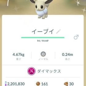 【色違い✨️】ダイマックス イーブイ トレード | ポケモンGOのアカウントデータ、RMTの販売・買取一覧