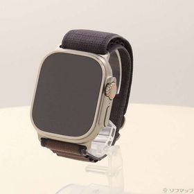 【中古】Apple(アップル) Apple Watch Ultra 2 GPS + Cellular 49mm チタニウムケース インディゴアルパインループ 【368-ud】