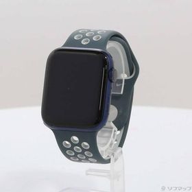 〔中古〕Apple(アップル) Apple Watch Series 6 GPS 44mm ブルーアルミニウムケース アスタ／ライトシルバーNikeスポーツバンド〔196-ud〕