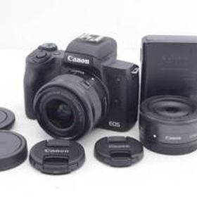 良品★Canon キャノン EOS Kiss M ダブルレンズキット ブラック 2410万画素 ミラーレス一眼カメラ R5030