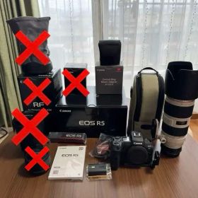 【引退品】CanonEOS R5 + RF,EFレンズセット+三脚