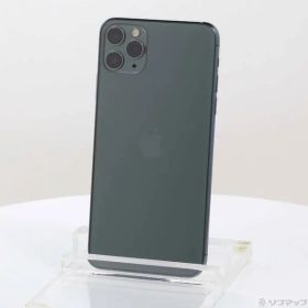 〔中古品〕 iPhone11 Pro Max 256GB ミッドナイトグリーン MWHM2J／A SIMフリー【258】