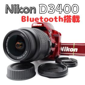 Nikon D3400★ 赤 スマホ転送◎Bluetooth機能搭載の入門一眼！