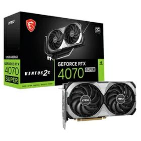 【中古】（新古品） MSI (エムシー) GeForce RTX 4070 SUPER 12G VENTUS 2X OC グラフィックカード - NVIDIA GeForce RTX 4070 SUPER GPU 12GB GDDR6X 192ビットメモリ 21Gbps PCI Express 4インターフェイス 最大2505MHz TORX Fan 4.0 デュアルファンデザイン