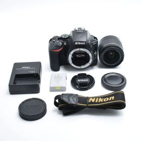 B#10221 Nikon デジタル一眼レフカメラ D5600 AF-P 18-55 VR レンズキット ブラック D5600LKBK