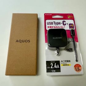 【新品】AQUOS wish3 ホワイト & ELECOM USB 充電器