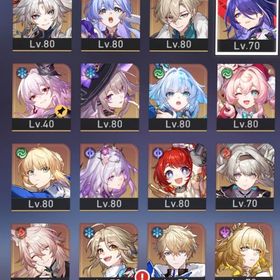 星5×39キャストリス、ヒアンシー、長夜月、トリビー等強キャラ多数、金の伴星×2、ピノコニー序盤まで | 崩壊スターレイル(崩スタ)のアカウントデータ、RMTの販売・買取一覧