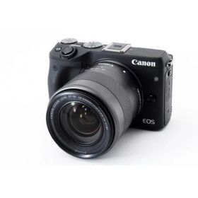 キヤノン Canon EOS M3 ブラック レンズキット Wi-Fiでストラップ付き