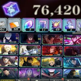 🉐💎石76420✨2周年 虎杖&藤堂🔥新乙骨✨限定キャラ7種✨ガチャチケ667枚 | ファンパレ(呪術廻戦ファントムパレード)のアカウントデータ、RMTの販売・買取一覧