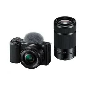 【新品】SONY VLOGCAM ZV-E10Y ダブルズームレンズキット [ブラック]【送料無料】【即日発送、土、祝日発送】