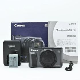 ＜良品＞ Canon PowerShot SX720 HS ブラック｜光学40倍ズーム×高画質コンパクト｜フラッシュ不稼働｜元箱付き｜旅行・イベント撮影に最適
