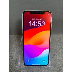 アイフォーン(iPhone)の美品 国内版 SIMフリー iPhone12 64GB ホワイト色(スマートフォン本体)
