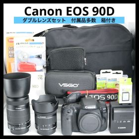 美品 【Canon EOS 90D ダブルレンズセット】 Wi-Fi搭載 保証◎