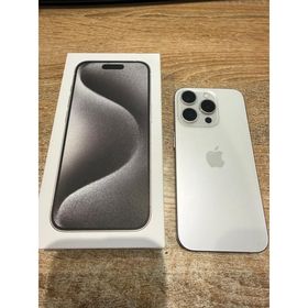 【中古美品】iPhone15Pro 128GB ホワイトチタニウム 正規SIMフリー MTU83J/A A196