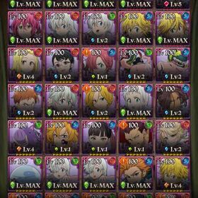 全体等級1300万⤴︎最近のキャラいません | グラクロのアカウントデータ、RMTの販売・買取一覧