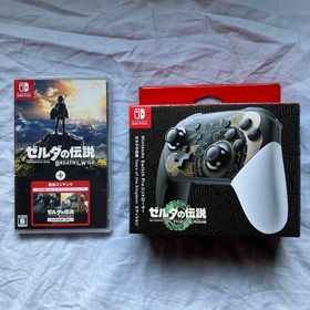 ニンテンドースイッチ(Nintendo Switch)の【Switch】【新品】『ゼルダの伝説 ブレスオブザワイルド、PROコン』セット(家庭用ゲームソフト)