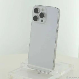 〔中古品〕 iPhone15 Pro Max 256GB ホワイトチタニウム MU6Q3J／A SIMフリー【348】