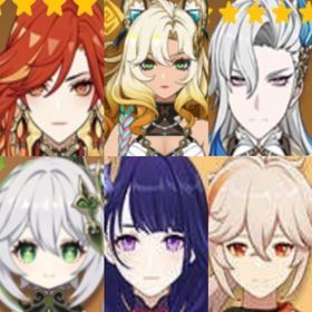 ⭐️最安值（原神）🔥★5×6シロネン+ マーヴィカ➕ヌヴィレット➕雷電將軍+ 楓原万葉➕ナヒーダ | 原神のアカウントデータ、RMTの販売・買取一覧