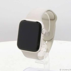 〔中古〕Apple(アップル) Apple Watch SE 第2世代 GPS 44mm スターライトアルミニウムケース スターライトスポーツバンド〔348-ud〕