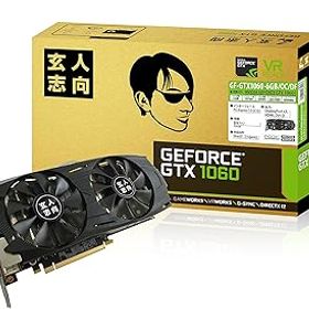 【中古】玄人志向 ビデオカードGEFORCE GTX 1060搭載 GF-GTX1060-6GB/OC/DF