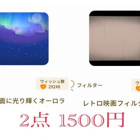 SR 夜空一面に光り輝くオーロラ/レトロ映画フィルター 2点セット❷ | リヴリーアイランドのアイテム、RMTの販売・買取一覧