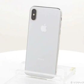 【中古】Apple(アップル) iPhoneX 64GB シルバー NQAY2J／A SoftBank 【344-ud】