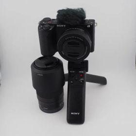 【中古】(ソニー) SONY VLOGCAM ZV-E10 II Wズームレンズキット ZV-E10M2X B ブラック+GP-VPT2BT