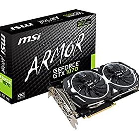 【中古】【未使用】MSI ARMOR 2X デュアルファン搭載 GeForce GTX 1070 グラフィックボード GEFORCE GTX 1070 ARMOR 8G OC