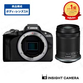 キヤノン EOS R50 ボディ ブラック + 高倍率ズームレンズセット RF-S18-150mm F3.5-6.3 IS STM APS-C イオス ミラーレス一眼カメラ 軽量モデル コンパクト 自撮り Canon（出荷後転送不可）