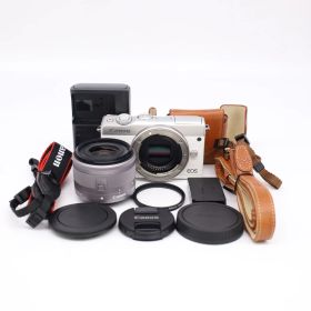 ストラップ、レザーカバー付き!!■極上品■ CANON EOS M100 レンズキット