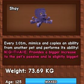 庭を成長させる ナイトメア変異 Mimic Octopus | ロブロックス(ROBLOX)のアカウントデータ、RMTの販売・買取一覧