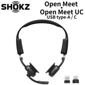 Shokz OPENMEET ワイヤレス骨伝導ヘッドセット ブラック メーカー2年間保証 国内正規品 SKZ-EP-000044/47/48
