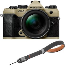 OM SYSTEM オーエムシステム OM-5 Mark II 12-45mm F4.0 PROレンズキット サンドベージュ＋P-CB-296(ディープグレー) セット