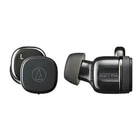 audio-technica(オーディオテクニカ) 完全ワイヤレスイヤホン ブラック ATH-SQ1TW2 BK ［ワイヤレス(左右分離) /Bluetooth対応］ ATHSQ1TW2BK