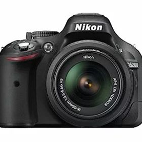 【中古】（非常に良い）Nikon デジタル一眼レフカメラ D5200 レンズキット AF-S DX NIKKOR 18-55mm f/3.5-5.6G VR付属 ブラック D5200LKBK