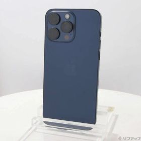 〔中古品〕 iPhone15 Pro Max 512GB ブルーチタニウム MU6X3J／A SIMフリー【262】