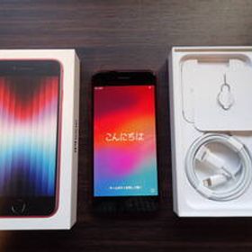美品 バッテリー 81% Apple iPhone SE 第3世代 128GB SIMロック解除済 スマートフォン プロダクトレッド 第三世代