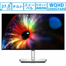 液晶モニター Dell 27型 ワイド WQHD ( 2560×1440 ) IPS ノングレア ディスプレイ ( U2724D ) 120Hz ピボット チルト 高さ調整 スイーベル VESA規格 27 インチ HDMI USB-C 【ご法人様限/代金引換不可】