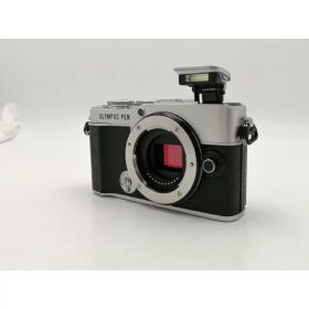 【中古】OM SYSTEM OLYMPUS PEN E-P7 EZダブルズームキット シルバー【ECセンター】保証期間1ヶ月【ランクA】