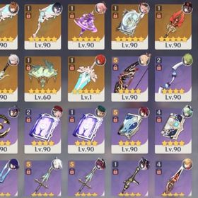 【四神所持＆ユーザー名未設定】☆5×30↑雷電将軍,鍾離,ナヒーダ,ウェンティ,夜蘭,万葉,胡桃ほか | 原神のアカウントデータ、RMTの販売・買取一覧