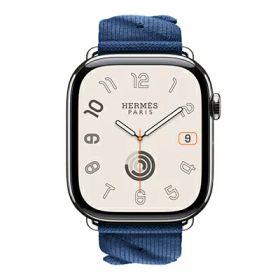 Apple Apple Watch Hermes Series10 46mm GPS+Cellularモデル MX193J/A+MXK33FE/A A3003【シルバーチタニウムケース/トルサド(ネイビー)シンプルトゥールストラップ】 [中古] 【当社3ヶ月間保証】 イオシス