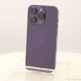 〔中古品〕 iPhone14 Pro 128GB ディープパープル MQ0F3J／A SIMフリー【258】