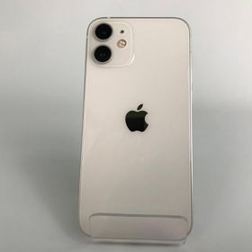 ■■ Apple アップル iPhone12 mini 128GB au △ SIMロック有 MGDM3J/A ホワイト 本体のみ やや傷や汚れあり